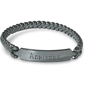 Vintage 50s Stainless Steel Speidel Expandable ID Bracelet “Adrienne”